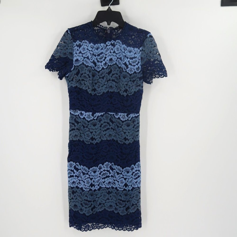 Aqua Blue Lace Cocktail Dress Size Small